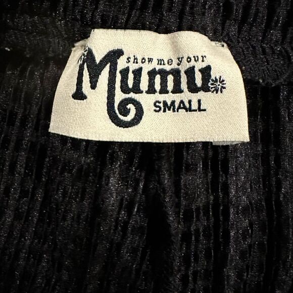 Show me your mumu scrunch wide leg crop pants black - Picture 4 of 7